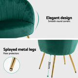Artiss Armchair Velvet Green Eloise
