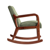 Artiss Rocking Armchair Lounge Chair Corduroy Green