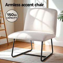 Artiss Accent Chair Armchair Cross Leg Beige