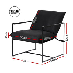 Artiss Armchair Lounge Chair Sling Black