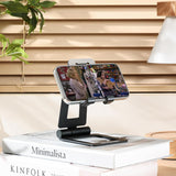 Urbanoki Portable Phone Tablet Stand Dual Folding Desk Travel Cradle Dock