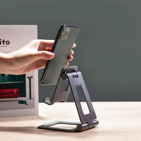 Urbanoki Portable Phone Tablet Stand Dual Folding Desk Travel Cradle Dock