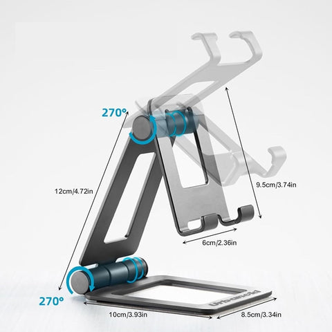 Urbanoki Portable Phone Tablet Stand Dual Folding Desk Travel Cradle Dock