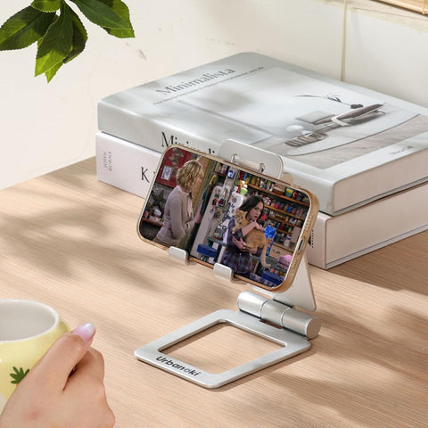 Urbanoki Portable Phone Tablet Stand Dual Folding Desk Travel Cradle Dock