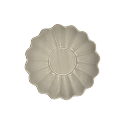 Set of 2 Scalloped Terracotta Bowls | White Glaze Finish | Decorative & Serving Bowls
