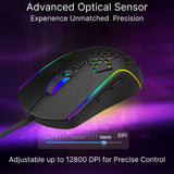 Laser RGB Lightweight Gaming Mouse - Black