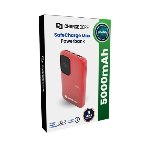 ChargeCore SafeCharge Max 5K - Sunset Coral