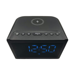 Laser Alarm Clock with Wireless Charging & Bluetooth