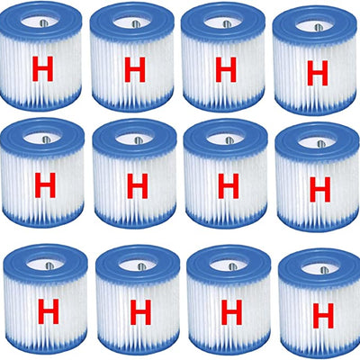 Intex 12 x Filter Cartridge replacement Size H INTEX FILTER PUMP 29007