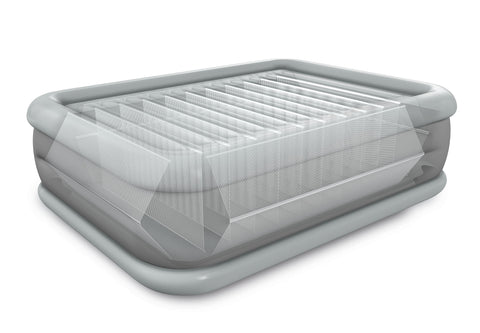 INTEX Queen Dura-Beam Comfort Plush Air Mattress w/ Built-In USB Electric Pump 64418
