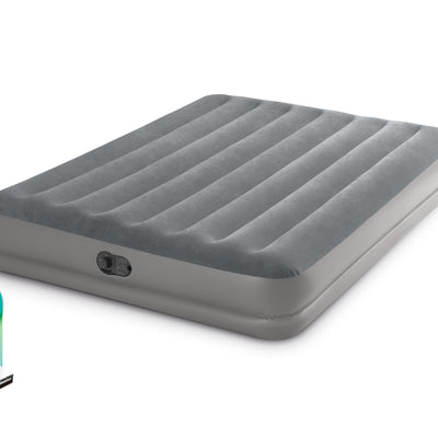 INTEX Queen Dura-Beam Standard Downy Easy Comfort Air Mattress 10 w/ Hand Pump 64765