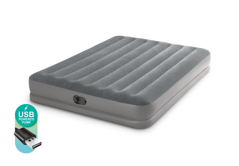 INTEX Queen Dura-Beam Standard Downy Easy Comfort Air Mattress 10 w/ Hand Pump 64765