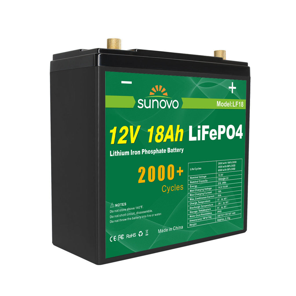 Samland 12V 18AH Deep Circle Lifepo4 Battery Rechargeable Lithium