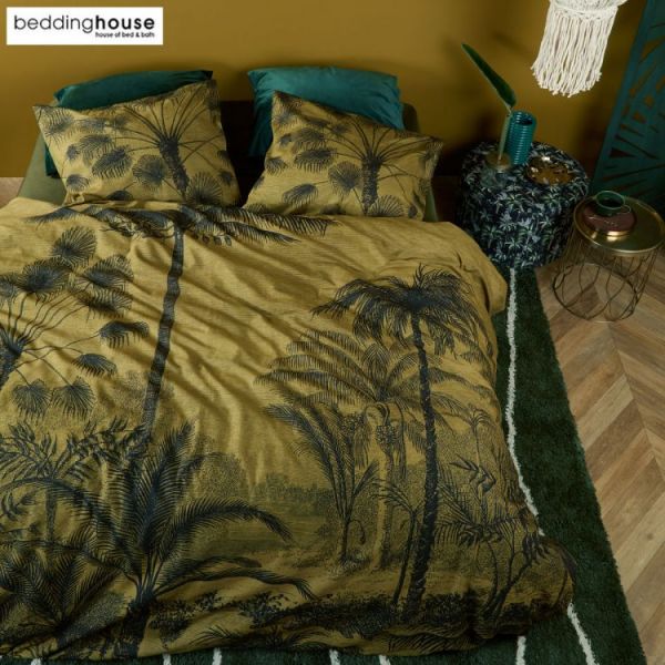 Tour Du Monde At Home Cotton Ochre Quilt Cover Sets by Bedding House Queen