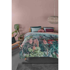 Lupine Cotton Sateen Green Quilt Cover Sets by Bedding House King