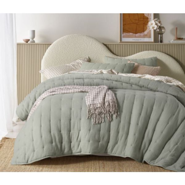 Hugo Sage Coverlet by Vintage Design Homeware Queen