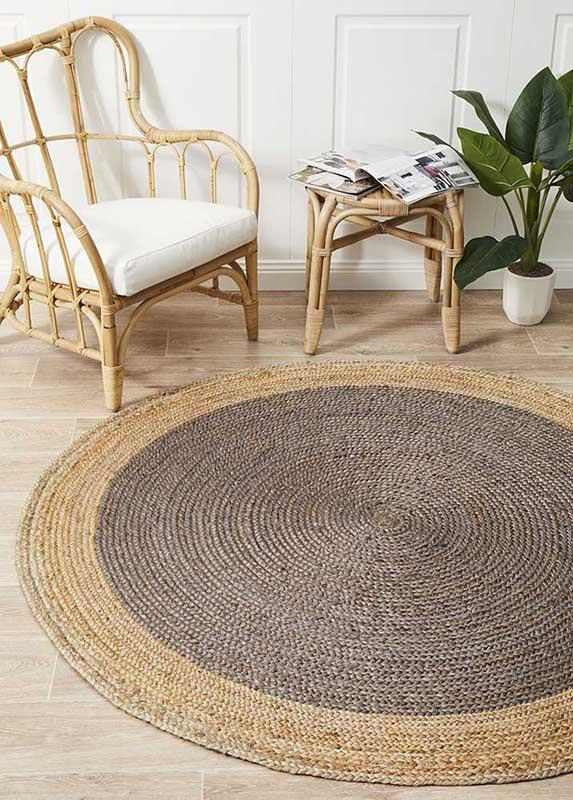 Atrium Polo Charcoal Round By Rug Culture - 200X200CM - ROUND