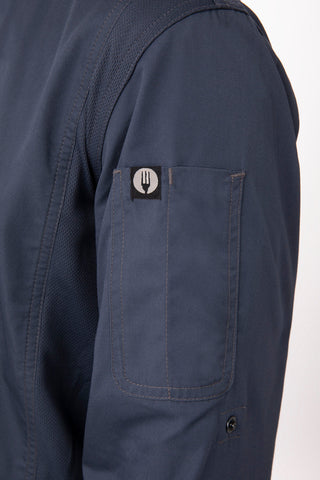 Hartford Men's Blue Zipper 3XL Chef Jacket by Chef Works
