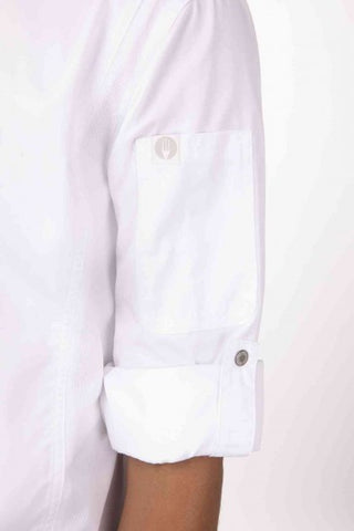 Hartford Men's White Zipper S Chef Jacket by Chef Works