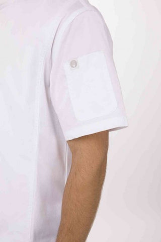 Springfield Men's White Zipper 3XL Chef Jacket by Chef Works