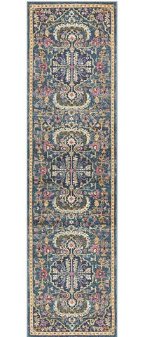 Babylon 209 Navy Runner by Rug Culture-300X80CM - RUNNER
