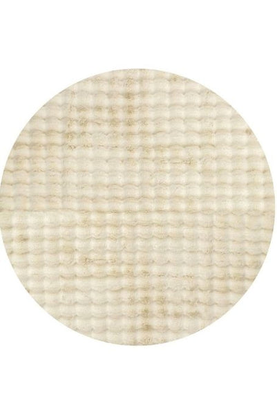 Bubble Natural Round Washable Rug by Rug Culture-100X100CM - ROUND