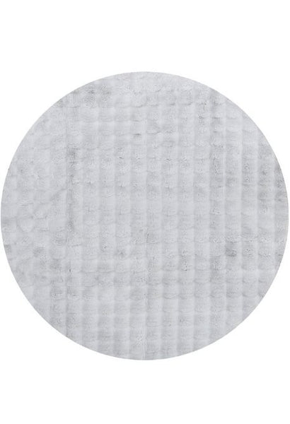 Bubble Silver Round Washable Rug by Rug Culture-100X100CM - ROUND