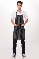 Chalk Stripe Black Bib Apron by Chef Works