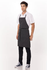 Chalk Stripe Black Bib Apron by Chef Works