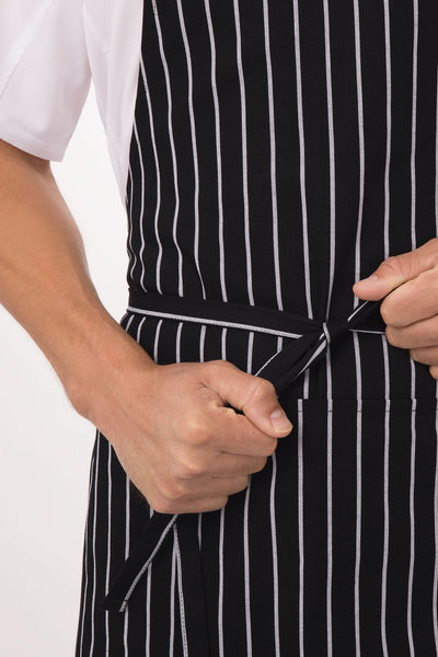 Chalk Stripe Black Bib Apron by Chef Works