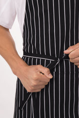 Chalk Stripe Black Bib Apron by Chef Works