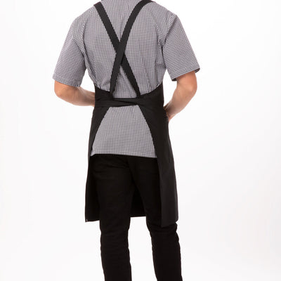 Cross-Back Black Bib Apron by Chef Works