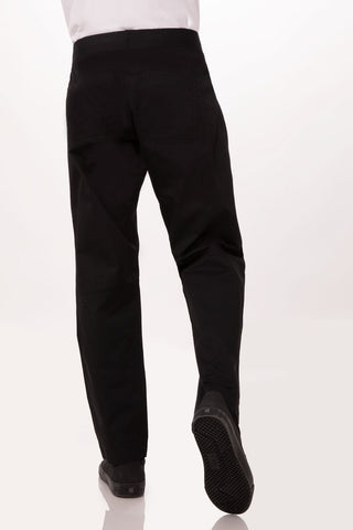 Lightweight Black XL Slim Men's Chef Pants by Chef Works