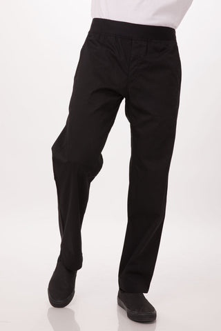 Lightweight Black XXL Slim Men's Chef Pants by Chef Works