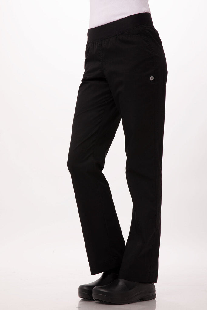 Lightweight Black S Slim Women's Chef Pants by Chef Works