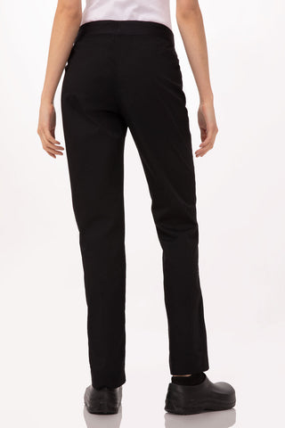 Lightweight Black XXL Slim Women's Chef Pants by Chef Works