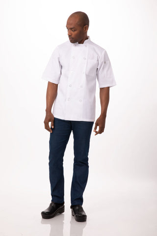 Volnay Men's White S Chef Jacket by Chef Works