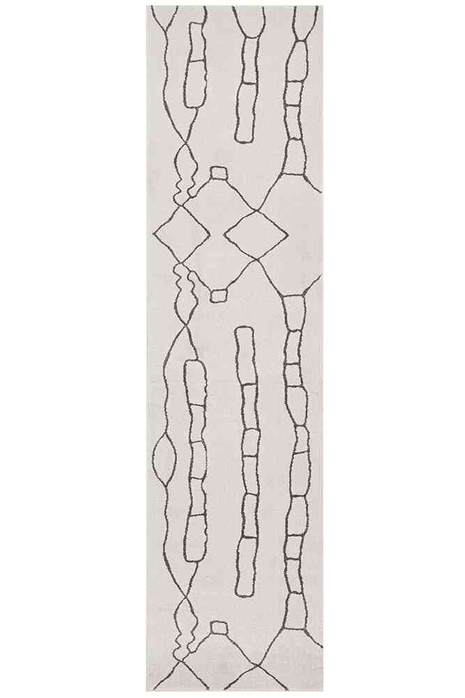 Paradise Runner Amy Grey by Rug Culture - 300X80CM - RUNNER