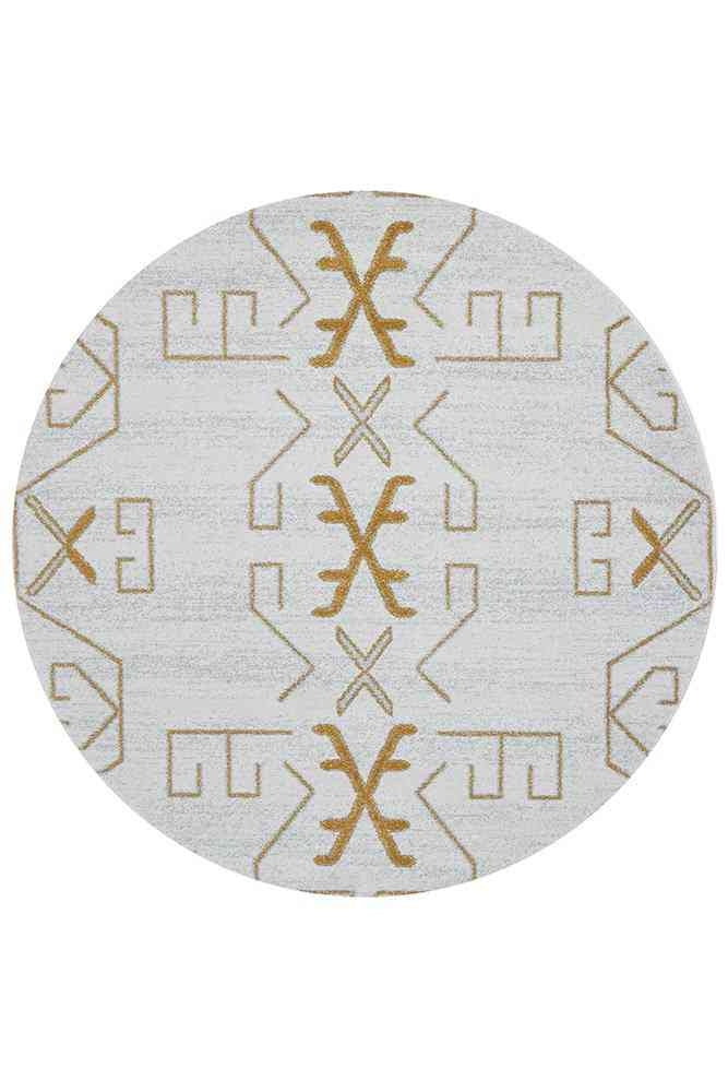 Paradise Round Cala Gold by Rug Culture - 200X200CM - ROUND