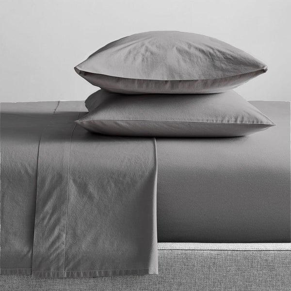 300 Thread Count 100 % Organic Cotton Steel Grey Sheet Sets by Renee Taylor Double