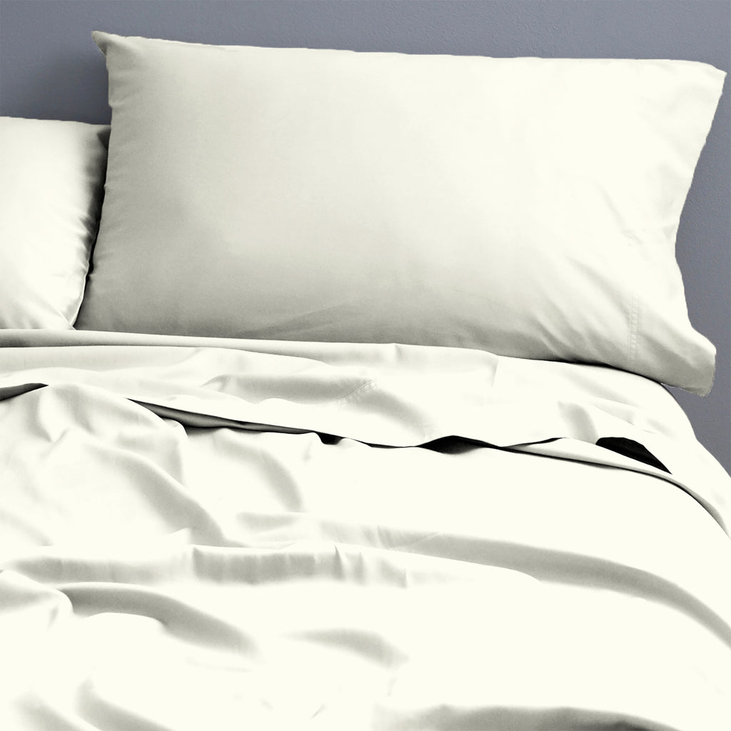 Natural Cotton 500 Thread Count Ivory Sheet Set by Park Avenue Queen