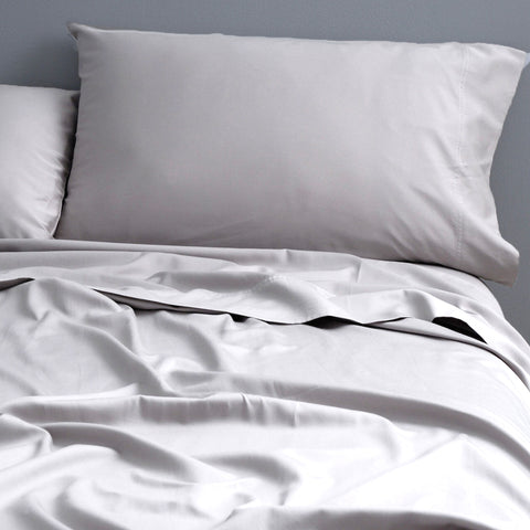 Natural Cotton 500 Thread Count Silver Sheet Set by Park Avenue Single