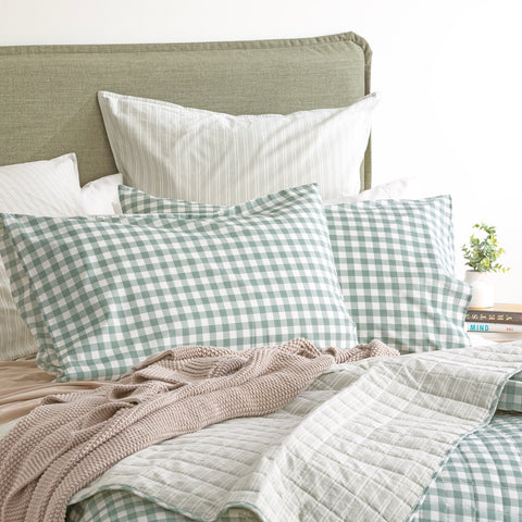 Alison Yarn Dyed Cotton Reversible Forest Quilted Coverlet Set by Renee Taylor Queen/King