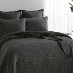 Asher Jacquard Coverlet Grey Set by Renee Taylor Super King