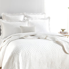 Scallop Jacquard Pearl Coverlet Set by Renee Taylor Queen/King