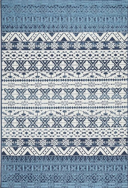Seaside 3333 White Blue by Rug Culture-160X110CM - RECTANGLE