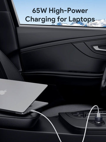 AUKEY 65W Dual-Port USB-C + USB-A Fast Car Charger – CC-Y23