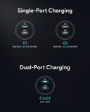 AUKEY 65W Dual-Port USB-C + USB-A Fast Car Charger – CC-Y23