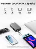 AUKEY PB-Y48 Spark Sling 20000 Power Bank with Built in USB-C Cable