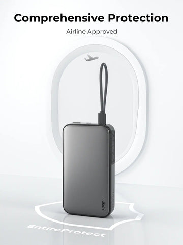 AUKEY PB-Y48 Spark Sling 20000 Power Bank with Built in USB-C Cable